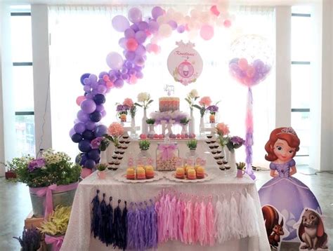 Kara's Party Ideas Floral Sofia The First Birthday Party | Kara's Party ...