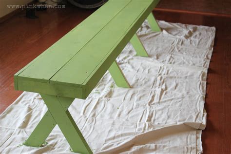 DIY $20 Outdoor Patio Bench - PinkWhen