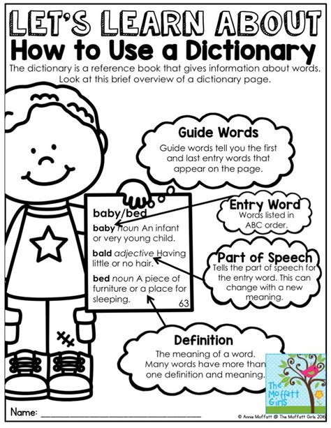 Dictionary Entry Worksheet