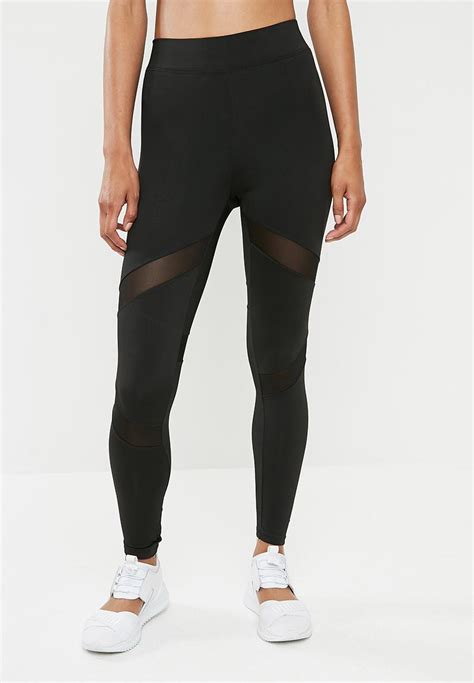 Active mesh panel gym leggings - black Missguided Bottoms | Superbalist.com