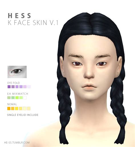 Sims 4 K face skin v.1 | The Sims Book