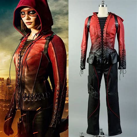 Red Arrow Season 4 Speedy Thea Queen Cosplay Costume Super Hero Leather Costume For Halloween ...