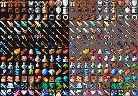 16x16 RPG Icons - Pack 1 - Free Sample by 7Soul1 on DeviantArt | Pixel ...