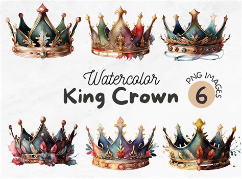 Watercolor King Crown PNG Crown Clipart King Crown King Png Royal Png Sublimation Design Digital ...