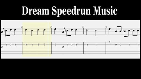 Dream Speedrun Music - Guitar Tabs Tutorial With Sheets - YouTube