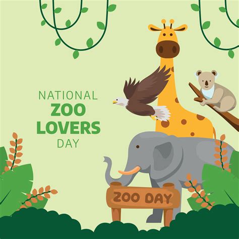 vector graphic of national zoo lovers day good for national zoo lovers day celebration. flat ...