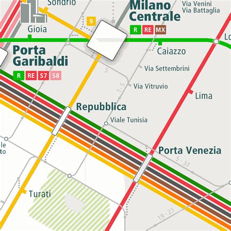 Milan Rail Map - City train route map, your offline travel guide