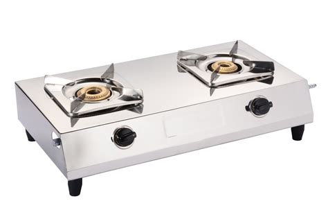 SS Two Burner Gas Stove, Stainless Steel at Rs 2300 in Sangareddy | ID ...