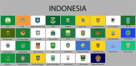 all Flags of regions of Indonesia 21840863 Vector Art at Vecteezy