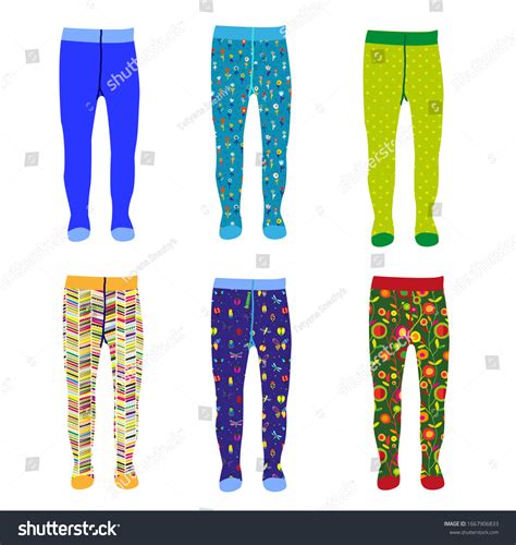 Tights Kids Different Pattern Designs Set Stock Vector (Royalty Free) 1667906833 | Shutterstock