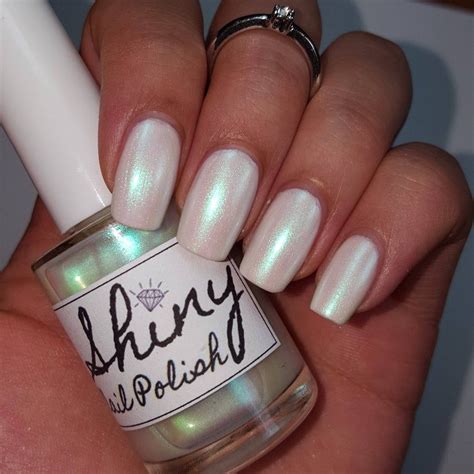 White Pearl Iridescent Nail Polish Duo 5-free Handmade Indie - Etsy ...