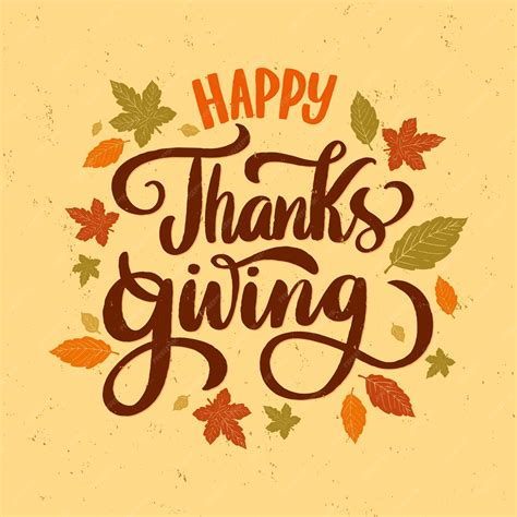 Premium Vector | Hand drawn thanksgiving text illustration