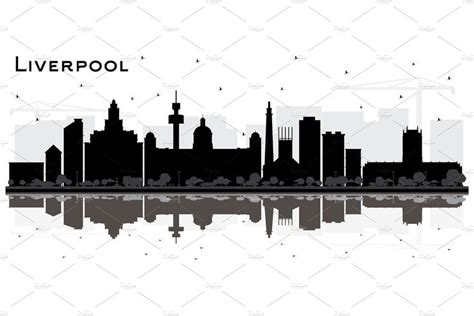 Liverpool City Skyline Silhouette | City skyline silhouette, City skyline, Skyline silhouette