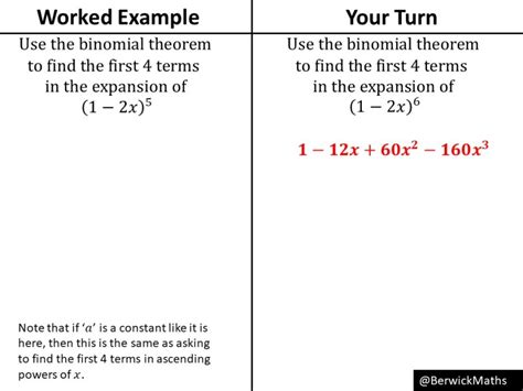 Binomial Expansion – BerwickMaths