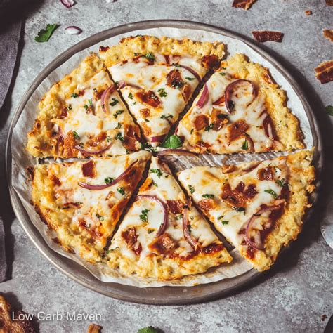 BBQ Chicken Crust Pizza (low carb, keto) - Low Carb Maven