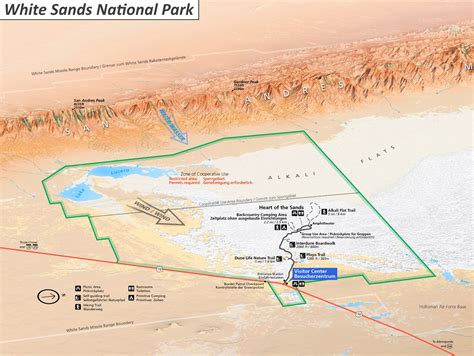 White Sands Map | USA | Detailed Maps of White Sands National Park