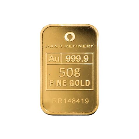 Knox Safe Custody - 50g Gold Rand Refinery Minted Bar