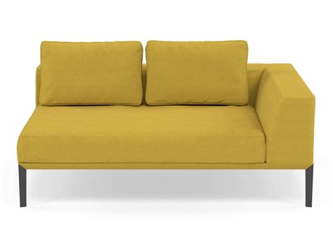 Modern 2 Seater Chaise Lounge Style Sofa with Left Armrest in Vibrant - Distinct Designs (London ...