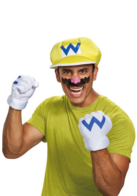 Adult Super Mario Bros. Wario Costume Kit | Nintendo Accessories