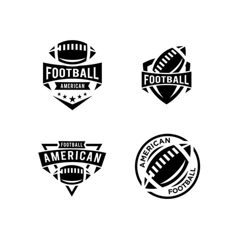 set American Football league badge logo 10505447 Vector Art at Vecteezy