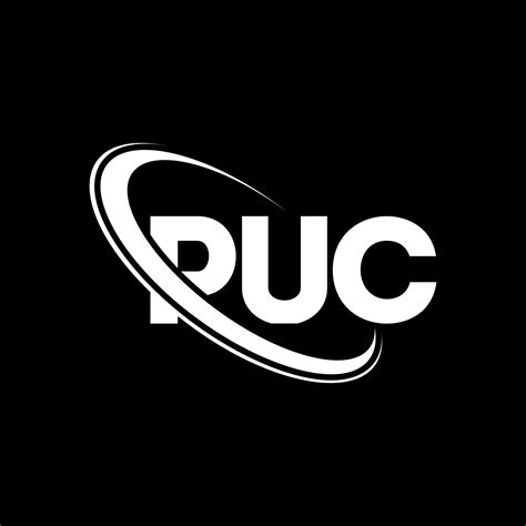 logotipo de la puc. letra puc. diseño del logotipo de la letra puc. logotipo de iniciales puc ...