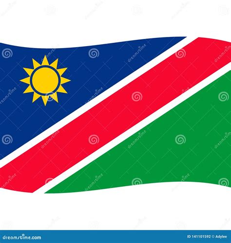 Namibia Flag Vector Isolated 2 Stock Vector - Illustration of flag ...