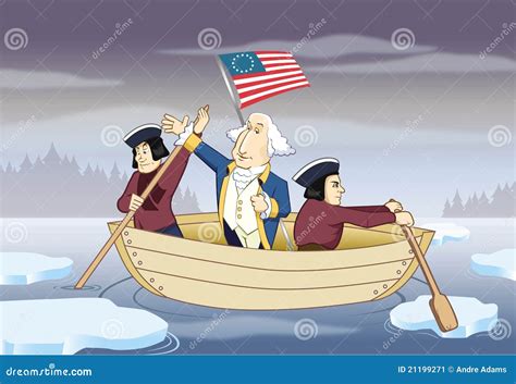 George Washington Crossing The Delaware River Stock Image - Image: 21199271