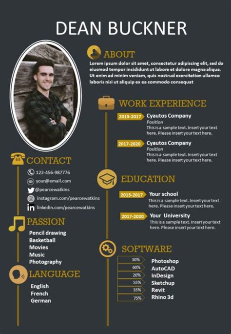 Architect Resume Template PPT - Slidevilla