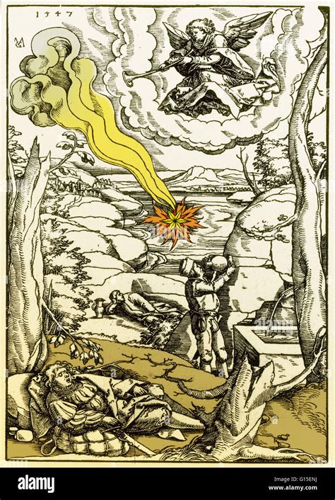 Matthias Gerung, Apocalypse Illustration, 1547, woodcut. This print ...