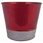 8-1/2 in. Round Glazed Clay Flower Pot-YBH026 - The Home Depot