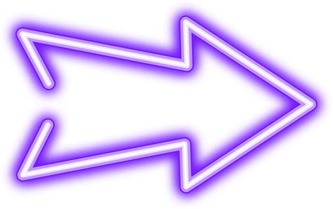 Purple Neon Arrow (Png Transparent)