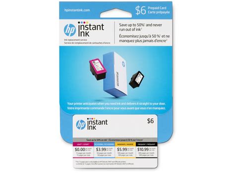 HP Instant Ink Prepaid Card ($6) - 15/50/100/300-page Plan - HP Store ...