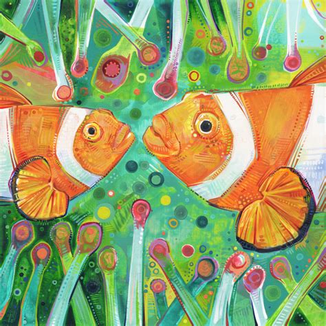 Clownfish Painting by Fish Artist Gwenn Seemel 2012