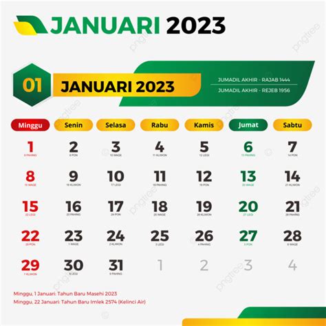 Gambar Kalender 2023 Januari Lengkap Dengan Tanggal Merah Cuti Bersama ...