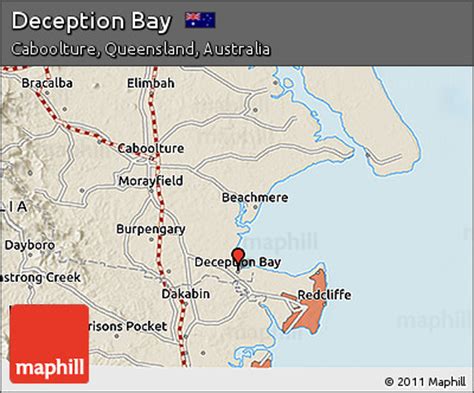 Free Shaded Relief 3D Map of Deception Bay