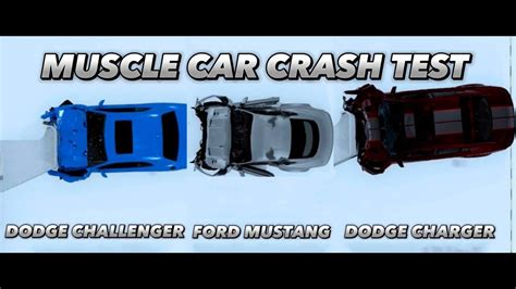 Muscle Car Crash Test on 100km\h - YouTube