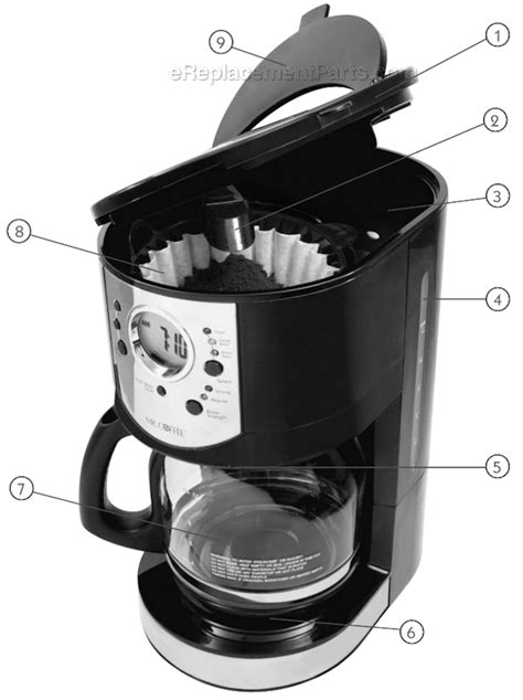 Mr. Coffee CJX21CP Parts List and Diagram : eReplacementParts.com