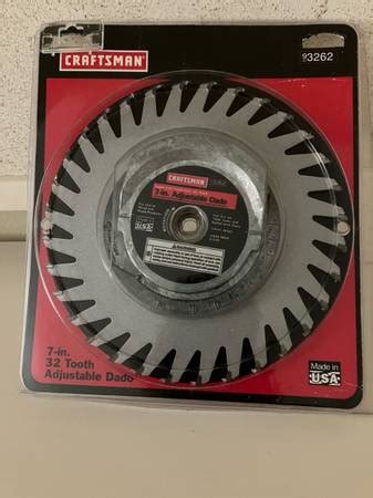 Craftsman 7 inch 32 tooth adjustable dado blade $50 | Tools For Sale | Inland Empire, CA | Shoppok