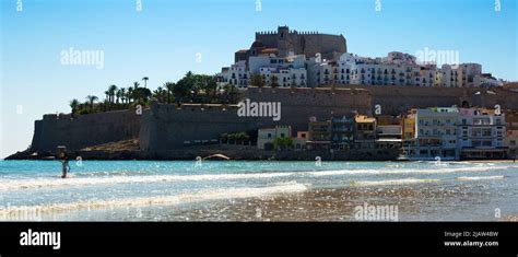 Picturesque summer view of Peniscola castle Stock Photo - Alamy