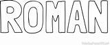 ROMAN Coloring Page sketch template