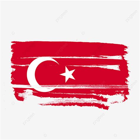 Bandera De Turquía Transparente Con Pincel De Acuarela, Turquía ...