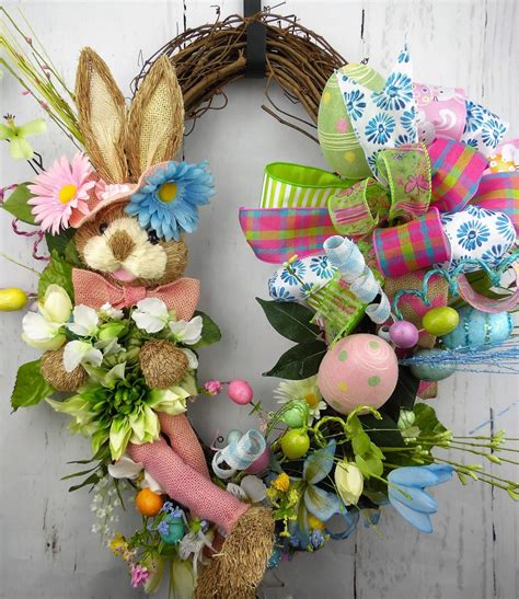 Easter Bunny Grapevine Wreath • Home Decor Wreaths | Garland | Centerpieces | Door Swags ...