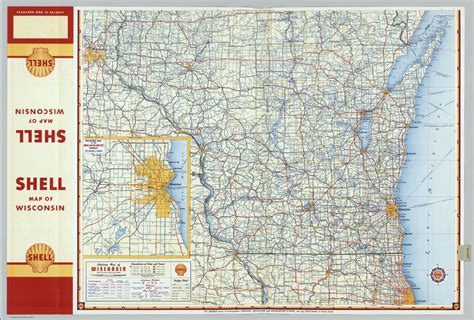 Shell Highway Map of Wisconsin (northern portion). - David Rumsey Historical Map Collection