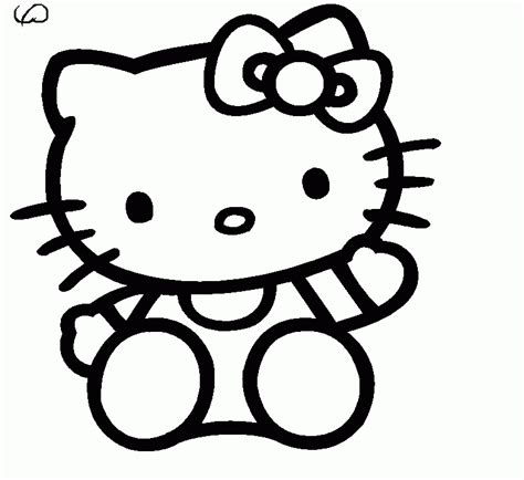 hello kitty black and white - Clip Art Library