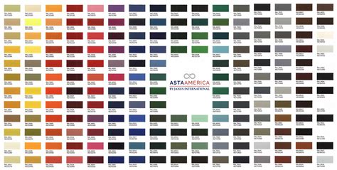 Powder Coated Color Chart | ASTA America