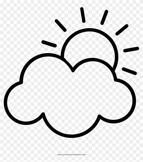 Partly Cloudy Coloring Page - Partly Cloudy Coloring Page - Free Transparent PNG Clipart Images ...