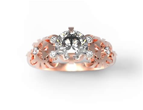 Zelda Engagement Ring Triforce Inspired Rose Gold Engagement - Etsy