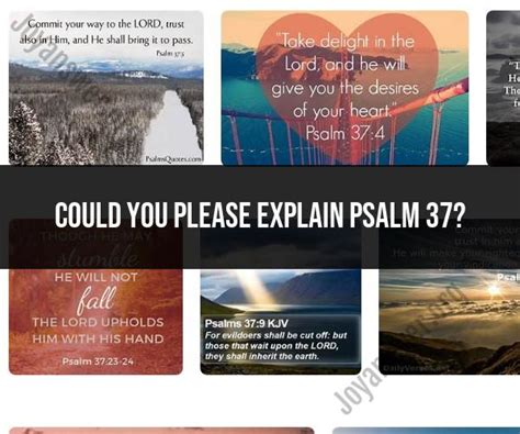 Explaining Psalm 37: A Biblical Analysis - JoyAnswer.org