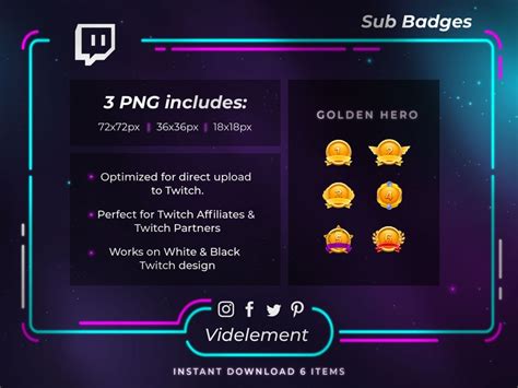 Twitch Sub Badges Twitch Badges Twitch Sub Badge Sub Badges | Etsy