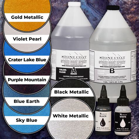 Fractured Blue Granite Epoxy Countertop Kit | Stone Coat Countertops